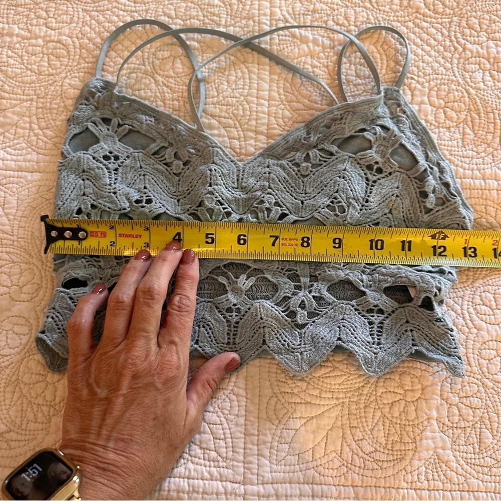 Lace Bandeau Light Aqua Blue Camisole Lightweight Feminine Festival Layering